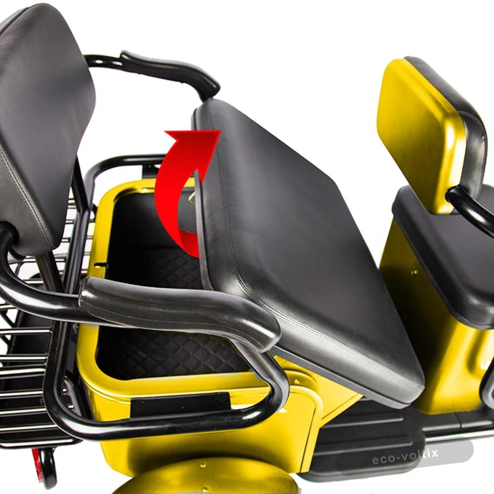 Электротрицикл Rutrike Экипаж Желтый