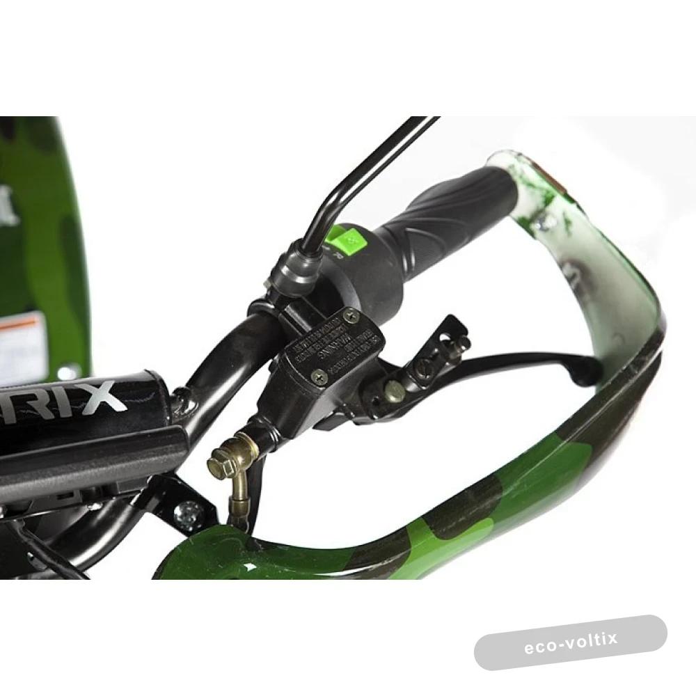 Детский электроквадроцикл Voltrix Hornet 36V800W зеленый камуфляж/оранжевая рама