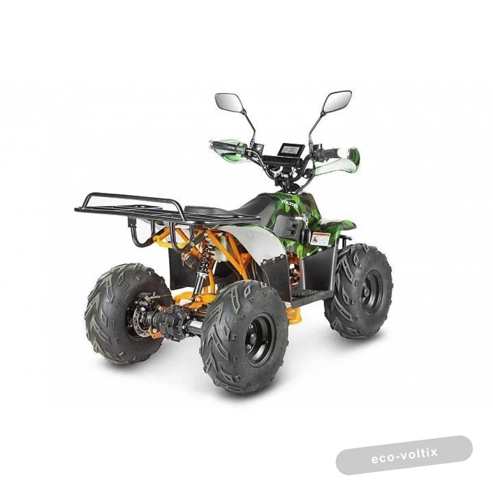 Детский электроквадроцикл Voltrix Hornet 36V800W зеленый камуфляж/оранжевая рама
