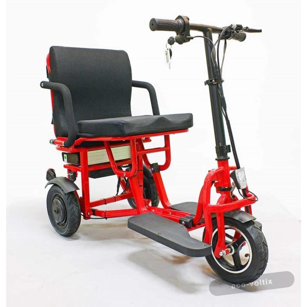 Электро трицикл GreenCamel Кольт V700 (48V 2x350W 15,6 Ah) Trike красный