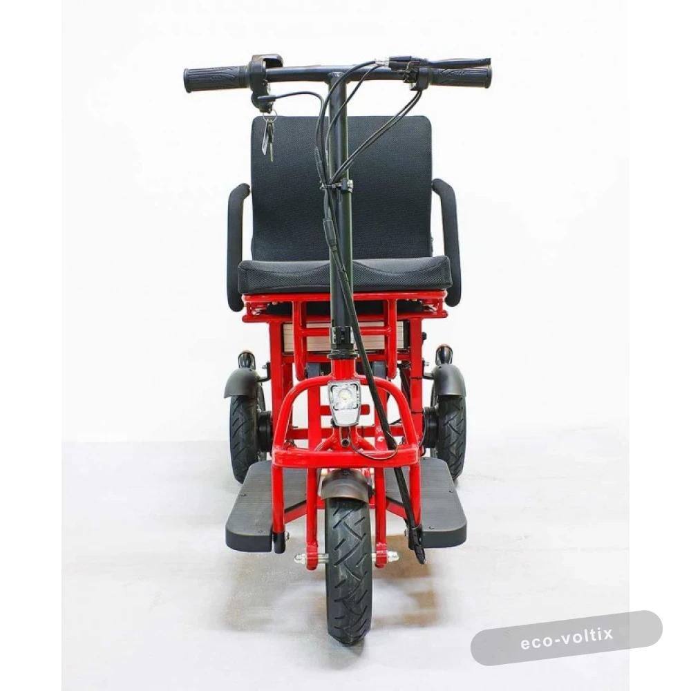 Электро трицикл GreenCamel Кольт V700 (48V 2x350W 15,6 Ah) Trike красный
