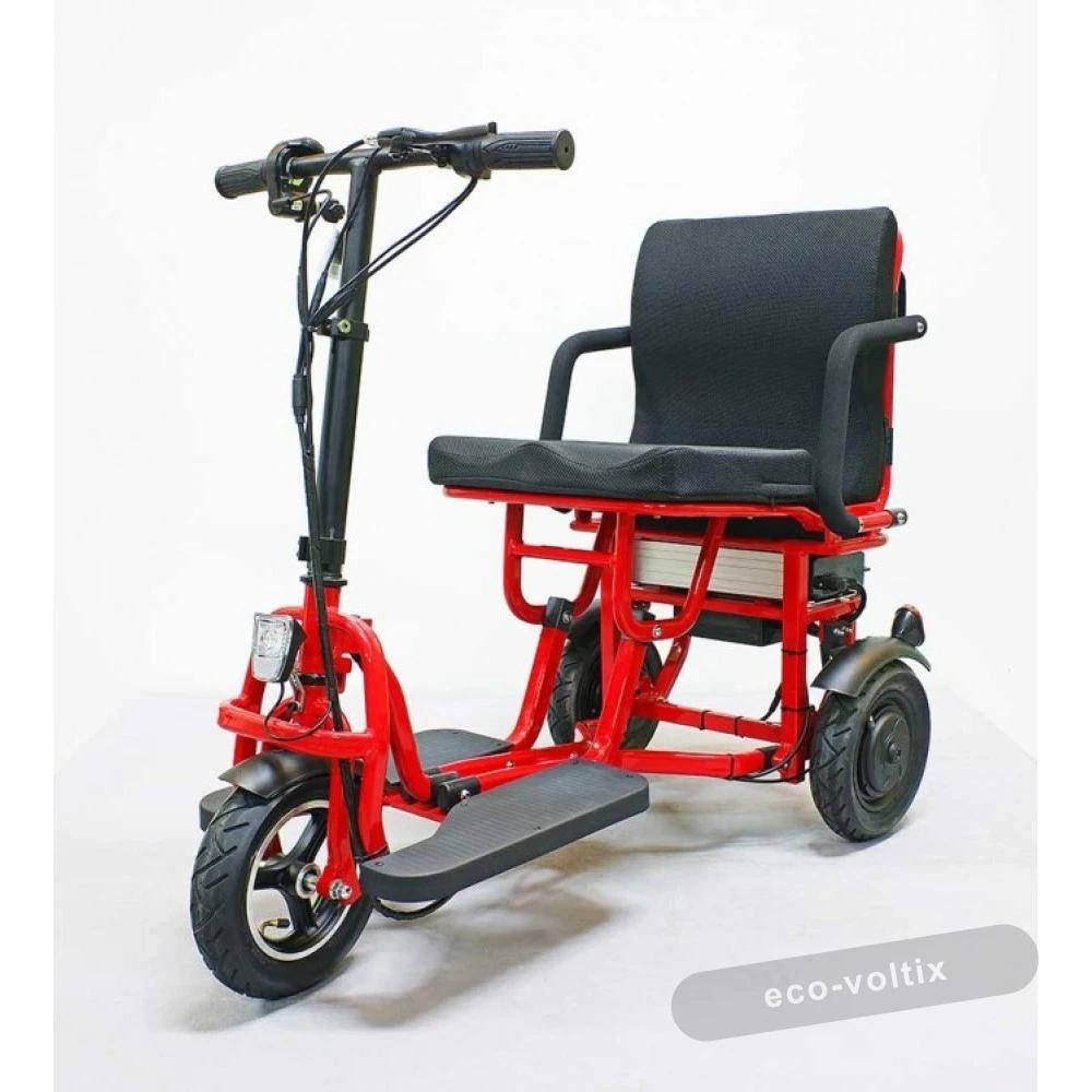 Электро трицикл GreenCamel Кольт V700 (48V 2x350W 15,6 Ah) Trike красный