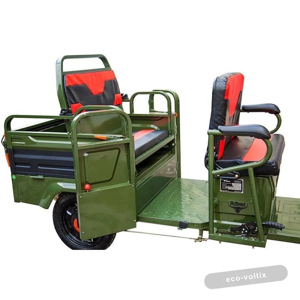 Грузовой электротрицикл Rutrike Вояж-П 1200 Трансформер 60V800W Зеленый