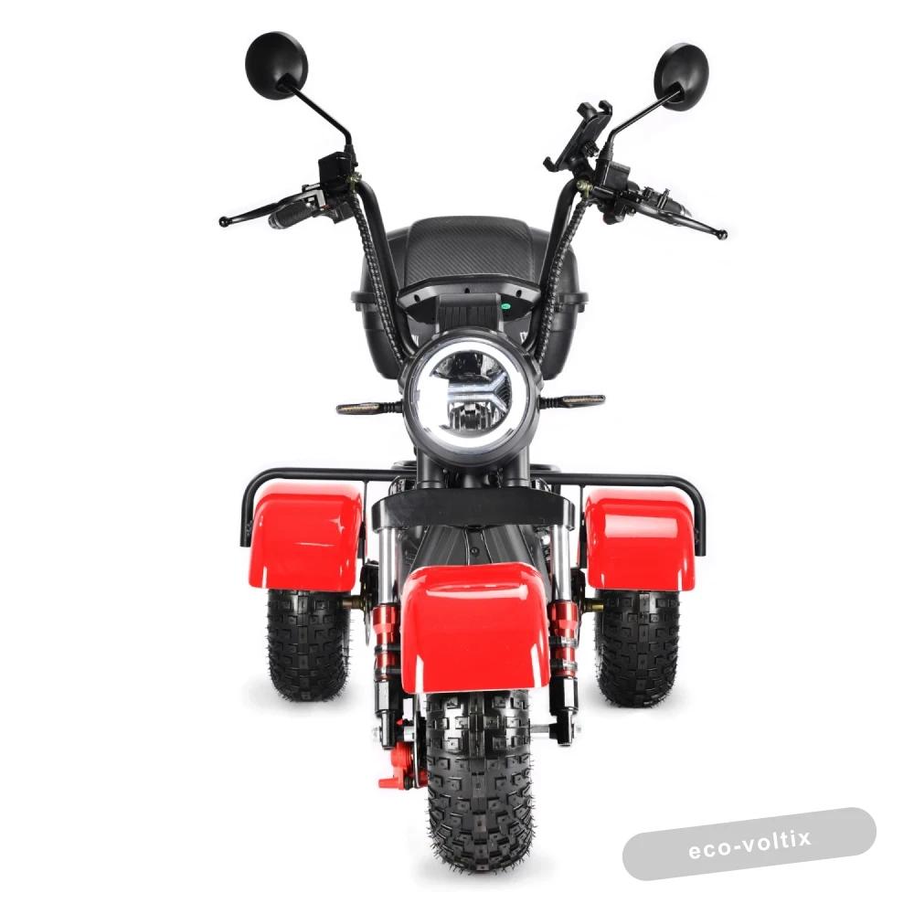 Электроскутер CityCoco WHITE SIBERIA TRIKE MINI RED 1500W