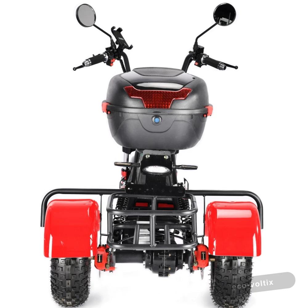 Электроскутер CityCoco WHITE SIBERIA TRIKE MINI RED 1500W