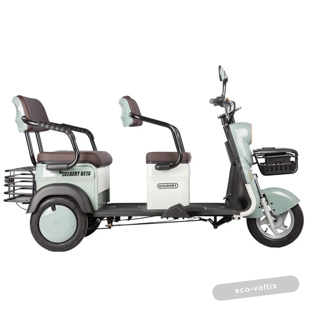 Электротрицикл Rutrike Gelbert Beta 48V/60V 800Вт Зелено-белый