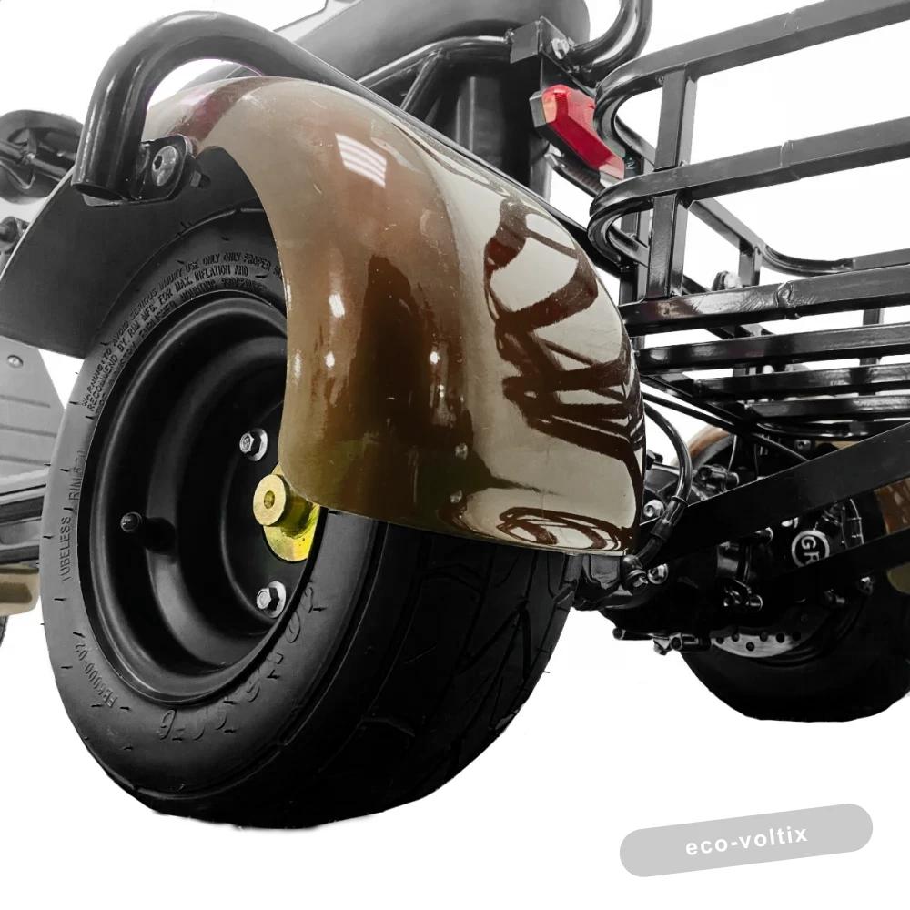 Электроскутер Citycoco GT X3 Pro Trike Mini Коричневый