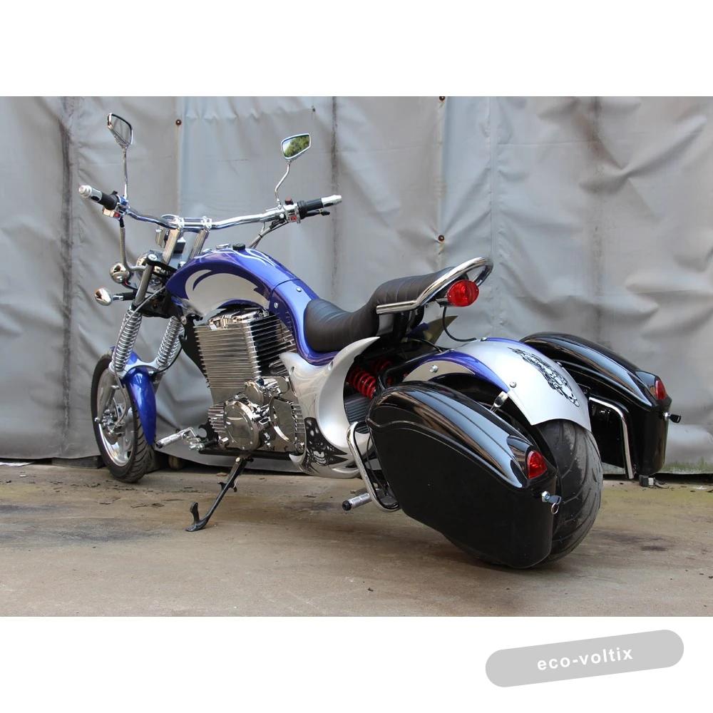 Электромотоцикл GreenCamel Chopper C200, 72V 3000W R15 Синий