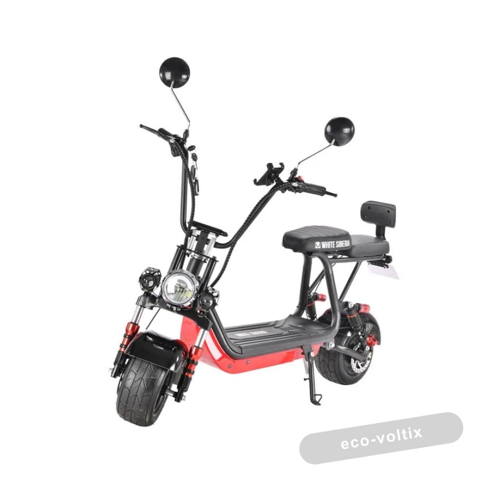Электроскутер CityCoco White Siberia Mini R 1200W Черный