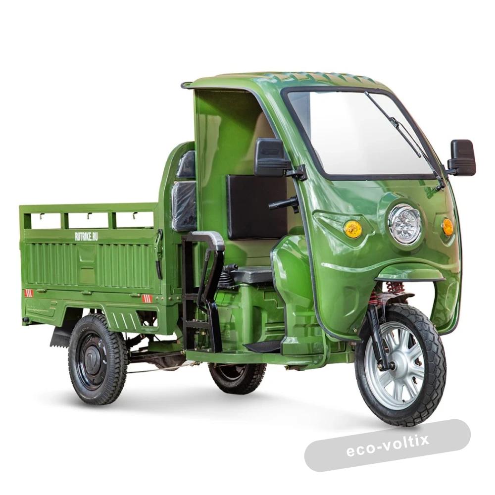 Грузовой электротрицикл Rutrike Гермес 1500 60V1200W темно-зеленый