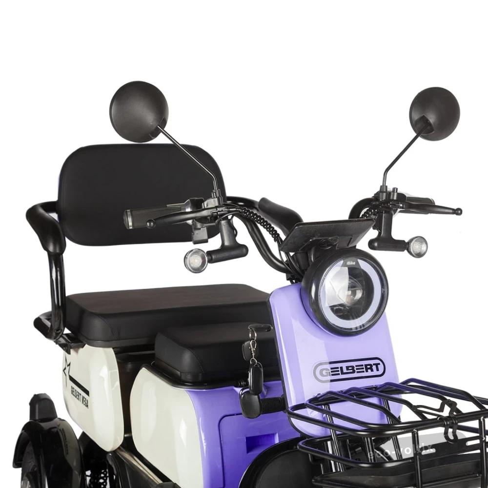 Электротрицикл Rutrike Gelbert Vega 48V/60V 600Вт Фиолетовый