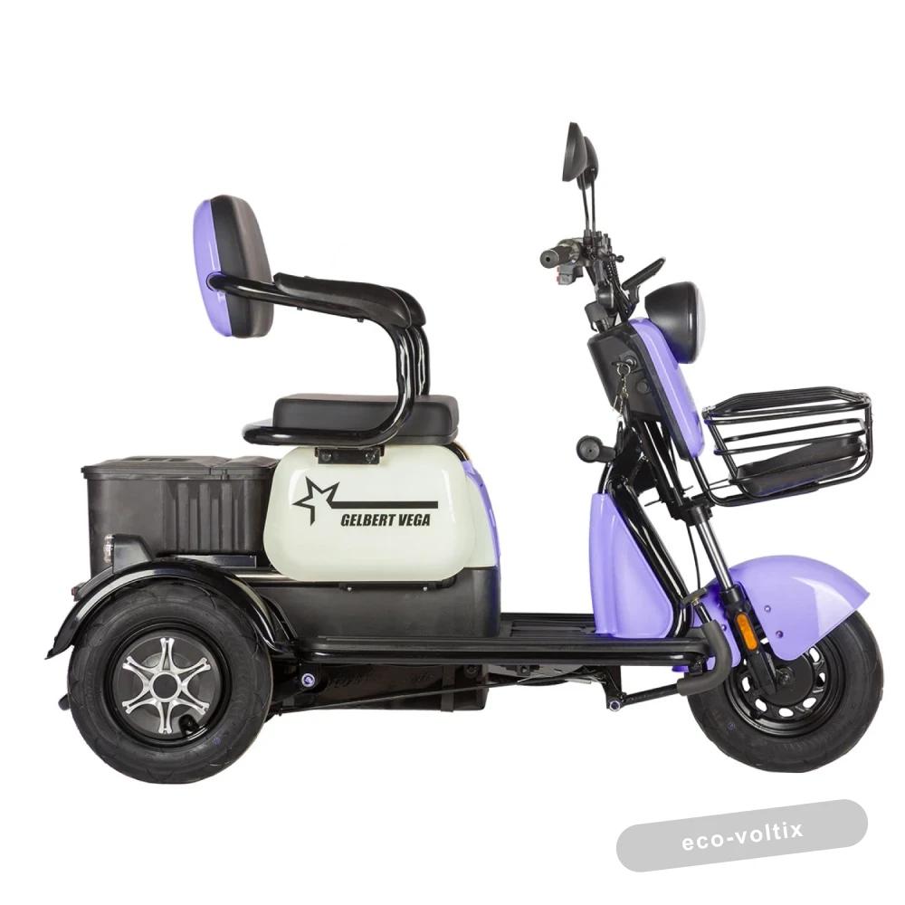Электротрицикл Rutrike Gelbert Vega 48V/60V 600Вт Фиолетовый