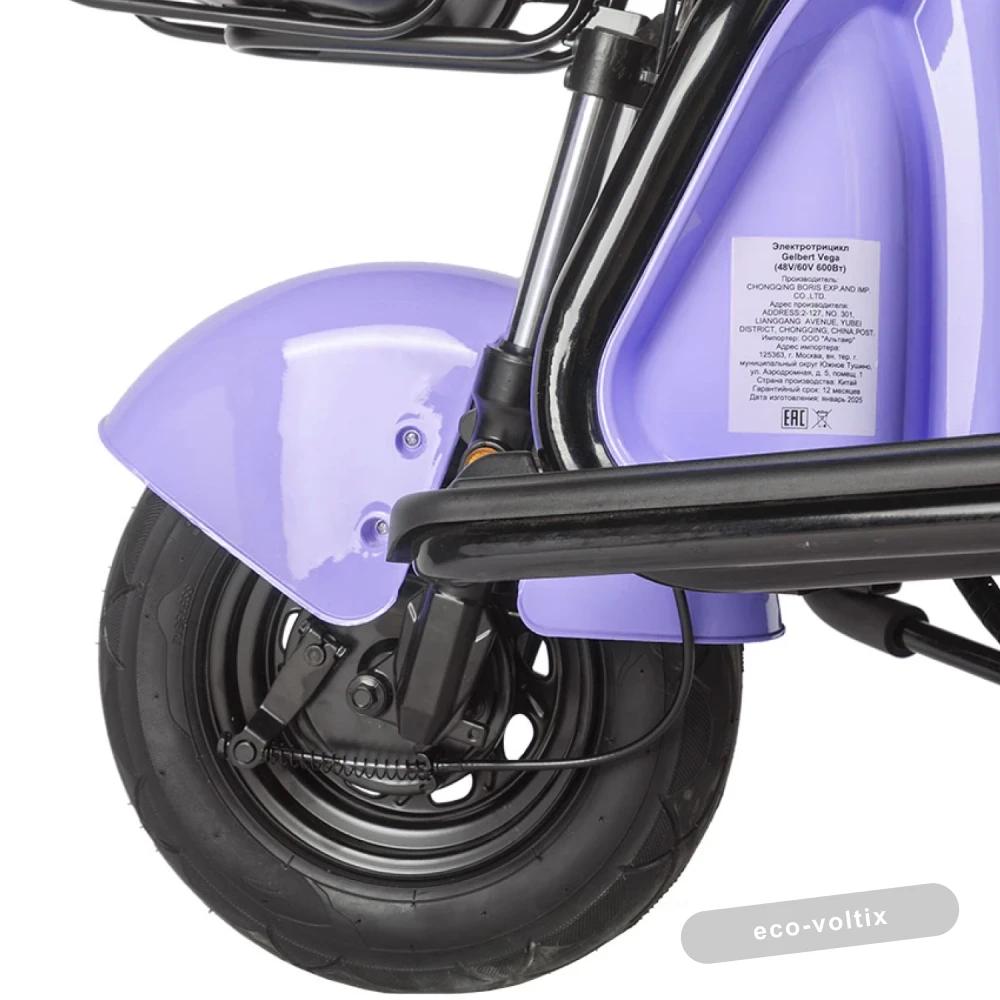 Электротрицикл Rutrike Gelbert Vega 48V/60V 600Вт Фиолетовый