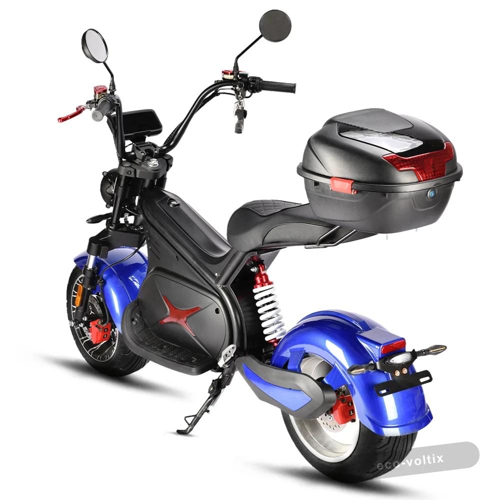 Электроскутер CityCoco WHITE SIBERIA BLACK SEA (BLUE) 5000W