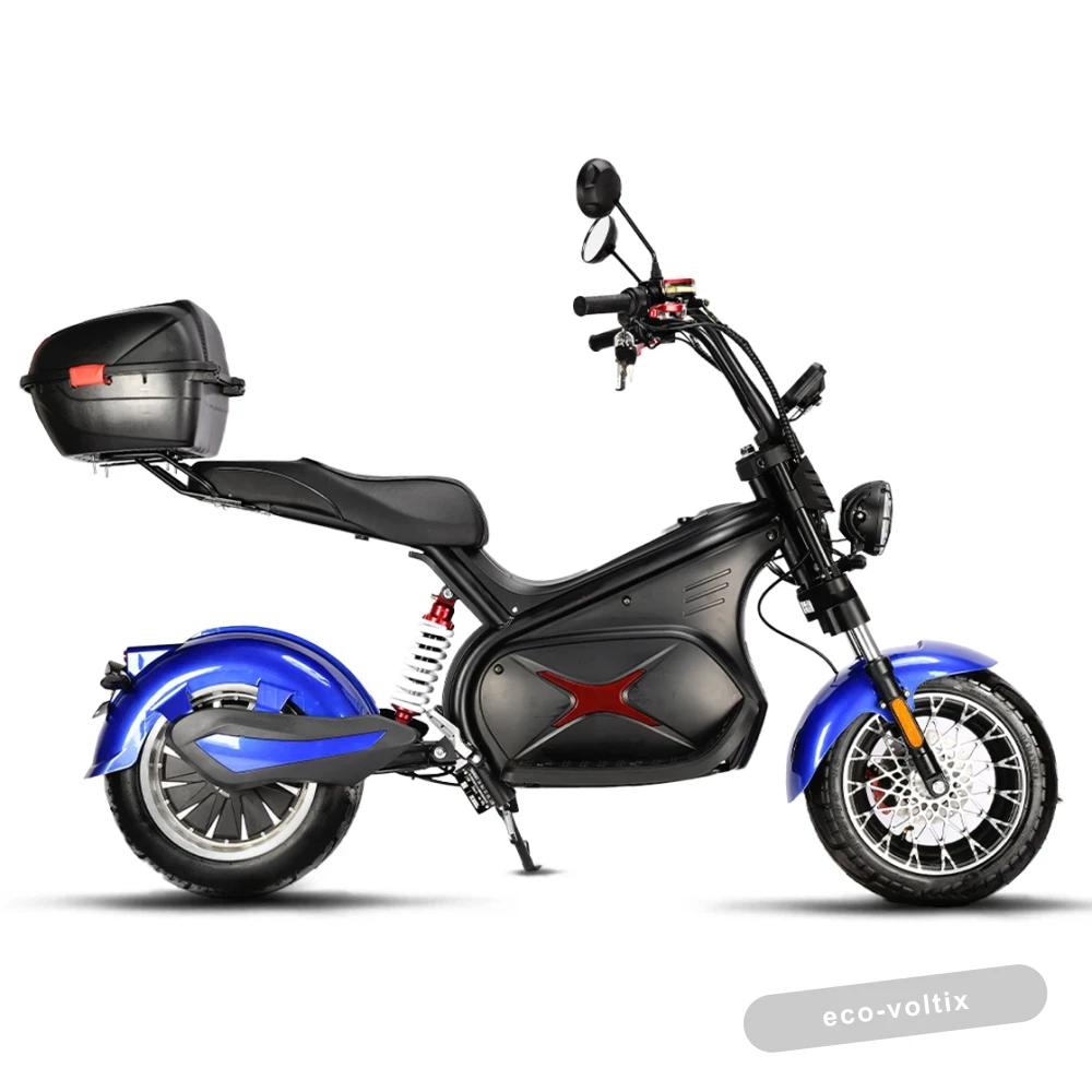 Электроскутер CityCoco WHITE SIBERIA BLACK SEA (BLUE) 5000W