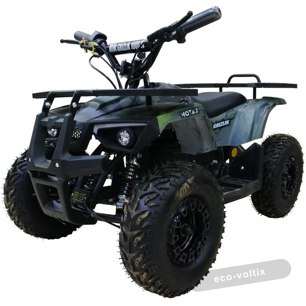 Электроквадроцикл MOTAX Mini Grizlik X-16 E1000 BW (Зелёный камуфляж)