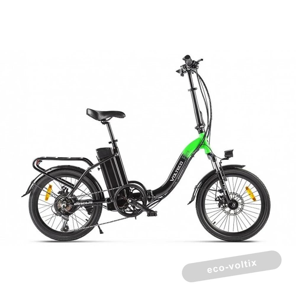 Электровелосипед Volteco FLEX черно-зеленый